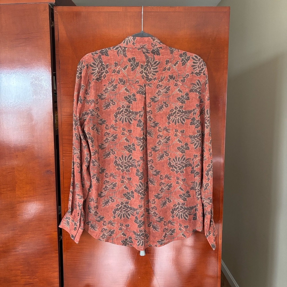 Peruvian Connection Floral Pattern Button Down Sh… - image 2